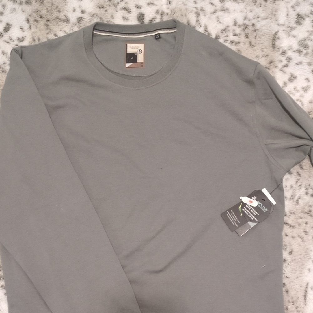 Burnside Men's Charcoal Long Sleeve Tee